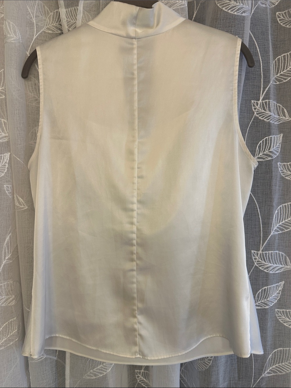 Calvin Klein Ivory Sleeveless Cowl Neck Blouse - Picture 4 of 6